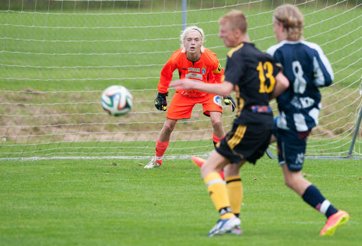 Kristianstads målvakt i matchen för 15-åringar mellan