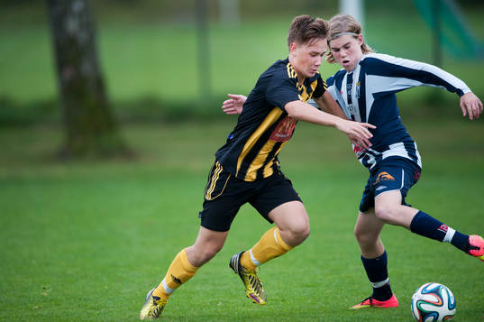 IFK Hässleholms Theo Ekström i matchen för 15-åringar