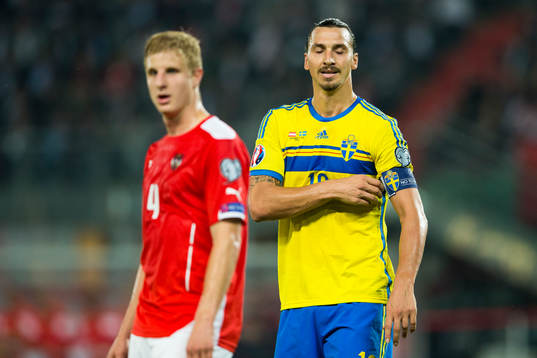 Sveriges Zlatan Ibrahimovic blundar