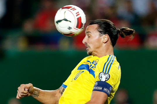 Sveriges Zlatan Ibrahimovic nickar