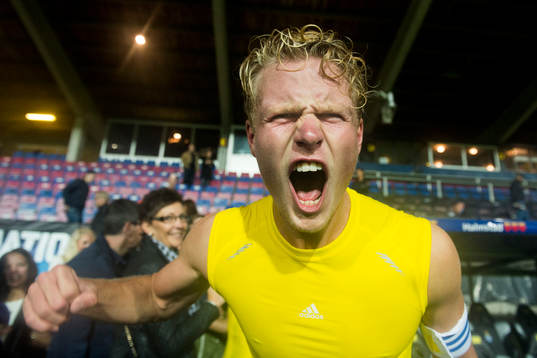 Sveriges Oscar Hiljemark som avgjorde matchen på övertid