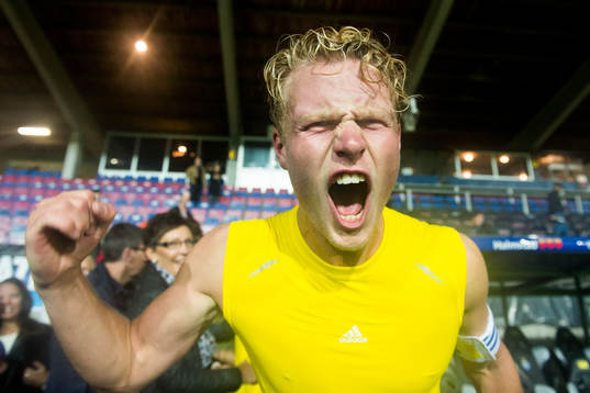 Sveriges Oscar Hiljemark som avgjorde matchen på övertid