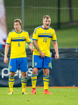Sveriges Simon Tibbling och John Guidetti