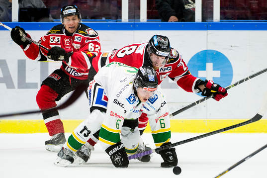 Malmö Redhawks Jens Jakobs (tv) och Jens Olsson (th)