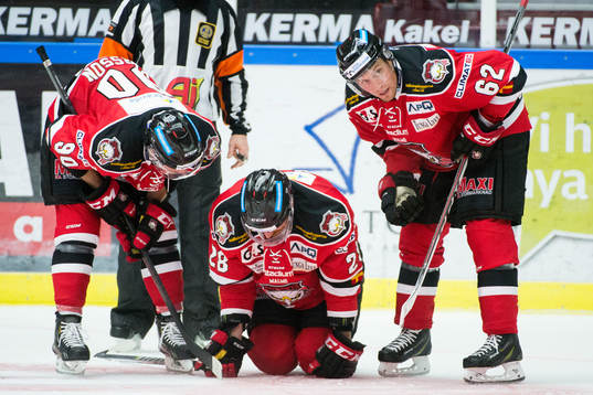 Malmö Redhawks Mattias Persson (tv) och Jens Jakobs (th)