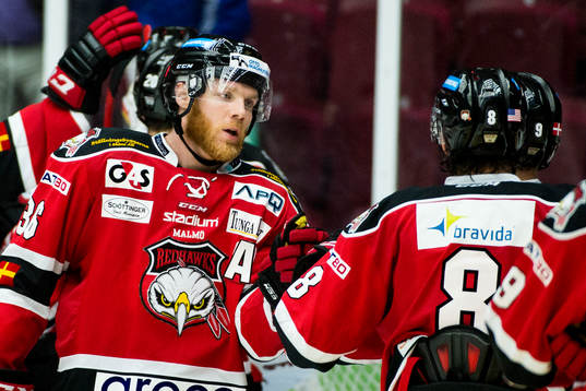 Malmö Redhawks David Liffiton jublar