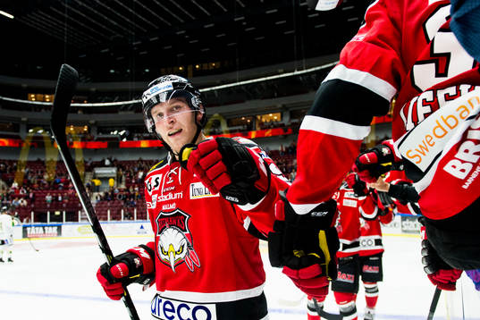 Malmö Redhawks Fredrik Storm jublar