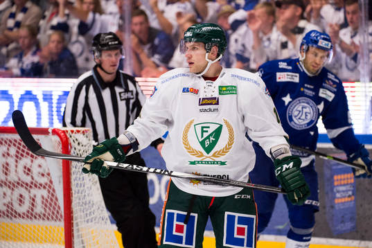 Färjestads Shawn Lalond och Leksands Fabian Brunnström, i