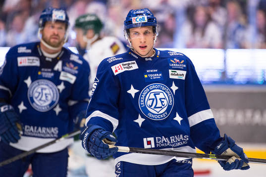 Leksands Jonas Frögren, t.v, och Simon Erlandsson