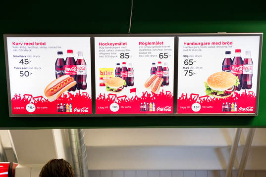 Försäljning av korv och hamburgare med läsk