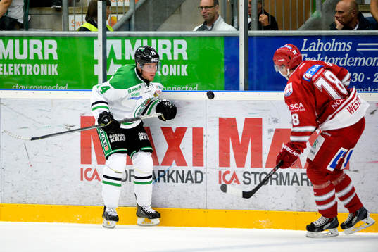 Rögles Justin Bostrom och Timrås Jens Westin