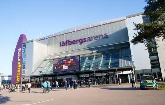 Löfbergs Arena innan ishockeymatchen i SHL mellan