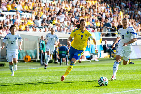 Sveriges Lotta Schelin och Bosniens Lidija Kulis