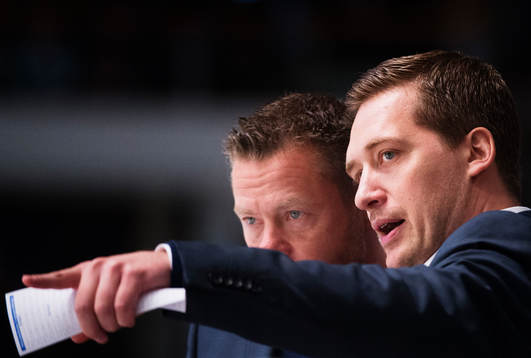 Växjös assisterande tränare Fredrik Hellgren och