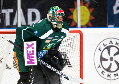 Färjestads målvakt Justin Pogge