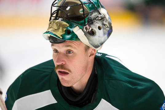 Färjestads målvakt Justin Pogge