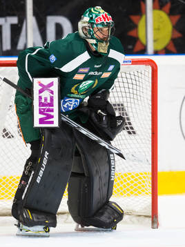 Färjestads målvakt Justin Pogge
