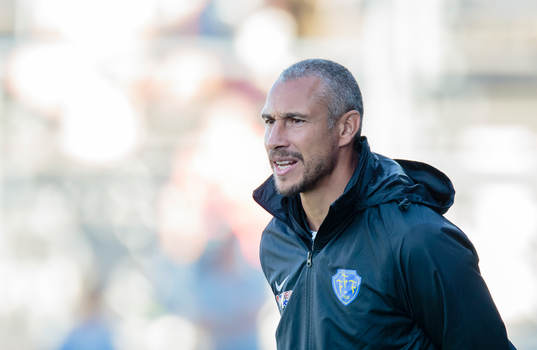 Falkenbergs tränare Henrik Larsson