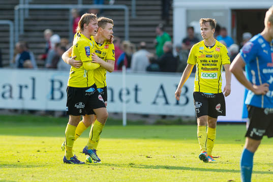Mjällbys spelare jublar