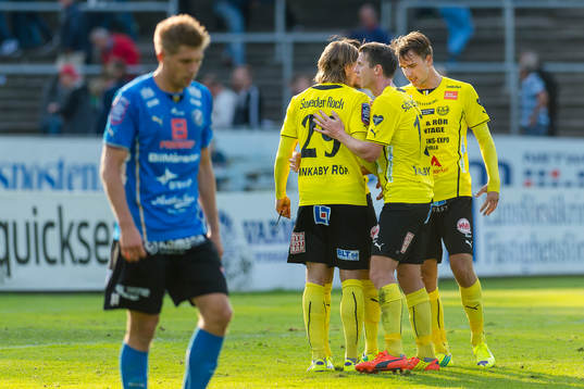 Mjällbys spelare jublar