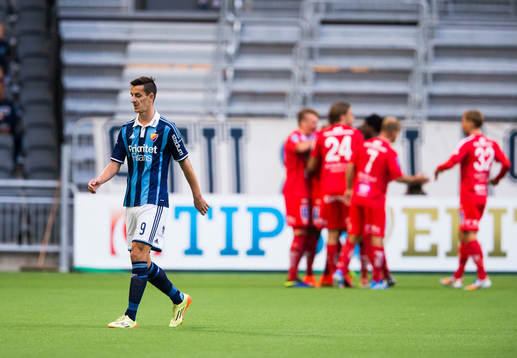 Djurgårdens Haris Radetinac deppar i förgrunden
