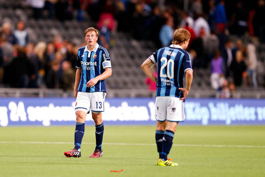Djurgårdens Emil Bergström och Simon Tibbling deppar