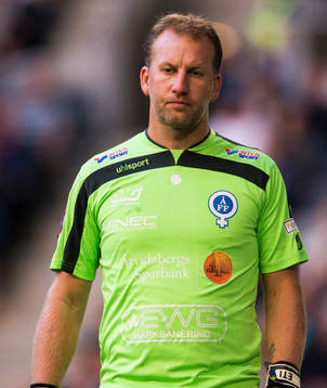 Åtvidabergs målvakt Henrik Gustavsson