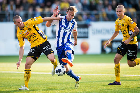 Elfsborgs Anton Lans och IFK Göteborgs Gustav Engvall
