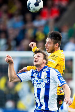 Nickduell mellan IFK Göteborgs Gustav Svensson och