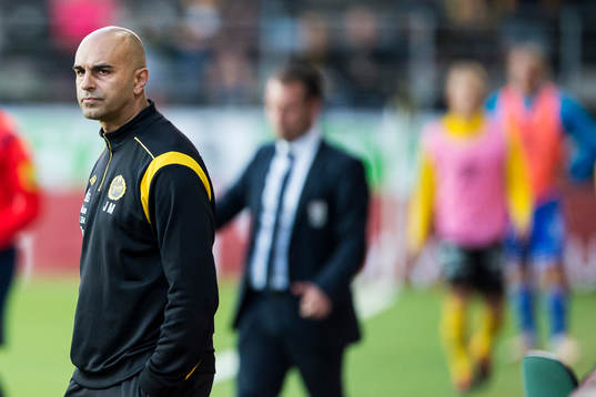 Elfsborgs tränare Jan Mian med IFK Göteborgs tränare
