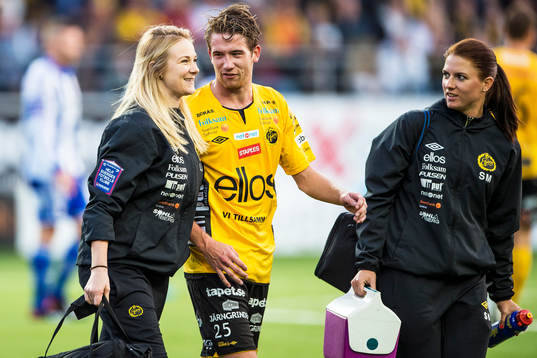 Elfsborgs läkare Matilda Lundblad (v) och sjukgymnast