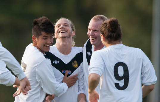 Växjö har gjort 0-1 och jublar i matchen i division 3