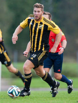 IFK Hässleholms Daniel Engel i matchen i division 3 mellan
