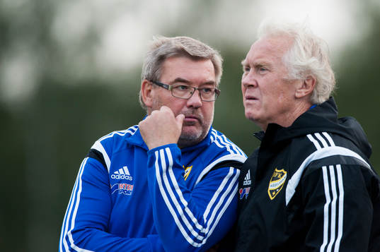IFK Hässleholms tränare Patrik Lennartsson och Ingmar