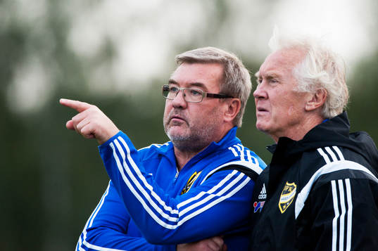IFK Hässleholms tränare Patrik Lennartsson och Ingmar