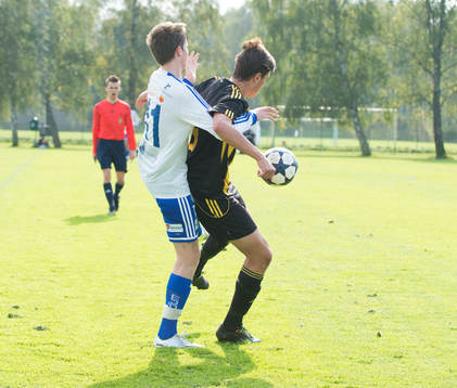 IFK Hässleholms Simon Omari i matchen i juniorallsvenskan