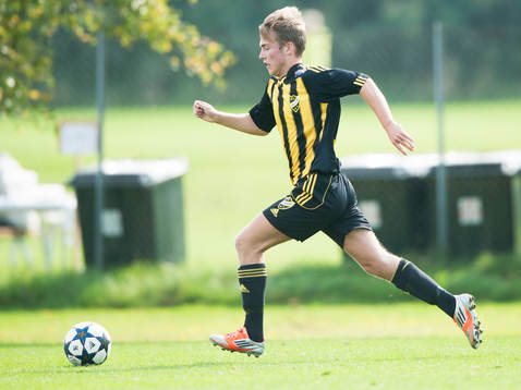 Edvin Rydell i matchen i juniorallsvenskan mellan IFK