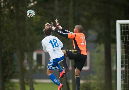 IFK Hässleholms målvakt Kevin Håkman Bangura  i matchen