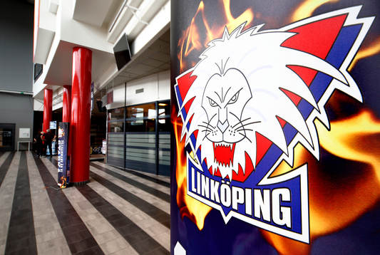 Entrén med Linköpings emblem
