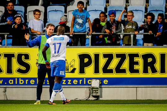 Norrköpings Alhaji Kamara jublar