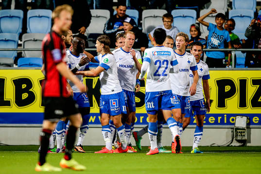 Norrköpings Alhaji Kamara jublar