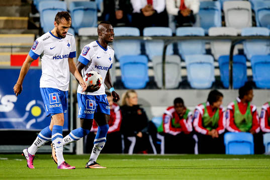 Norrköpings Alhaji Kamara jublar