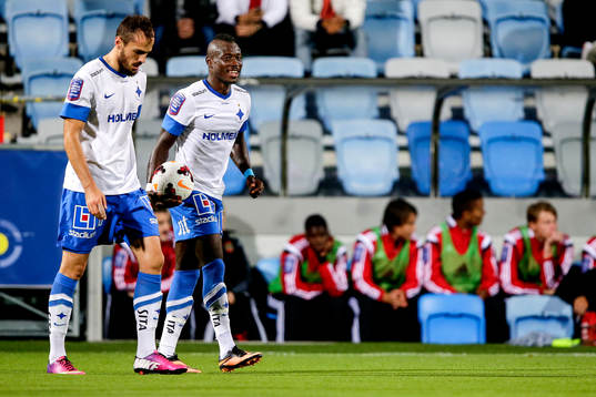 Norrköpings Alhaji Kamara jublar