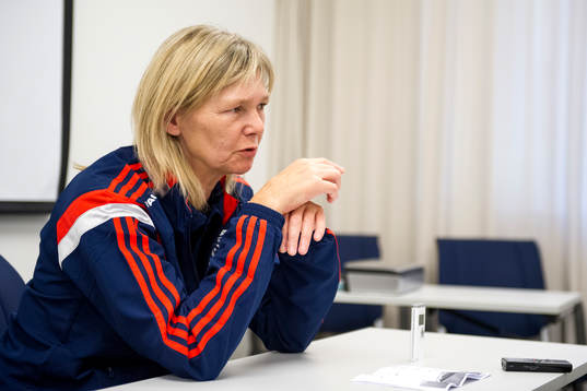 Skottlands förbundskapten Anna Signeul