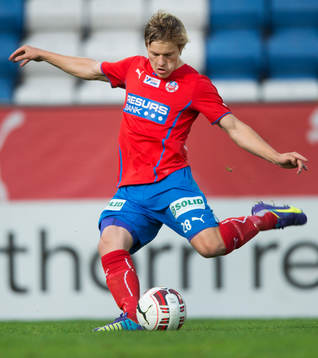 Helsingborgs Jere Uronen i matchen i allsvenskan mellan