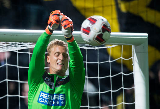 Helsingborgs målvakt Pär Hansson i matchen i allsvenskan