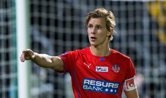 Helsingborgs Emil Krafth i matchen i allsvenskan mellan