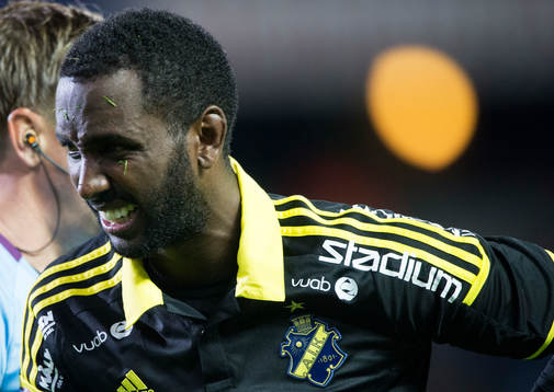 s Henok Goitom i matchen i allsvenskan mellan Helsingborg