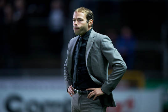 s tränare Andreas Alm i matchen i allsvenskan mellan