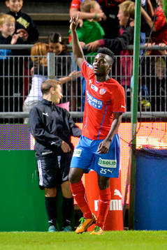 Helsingborgs David Accam jublar